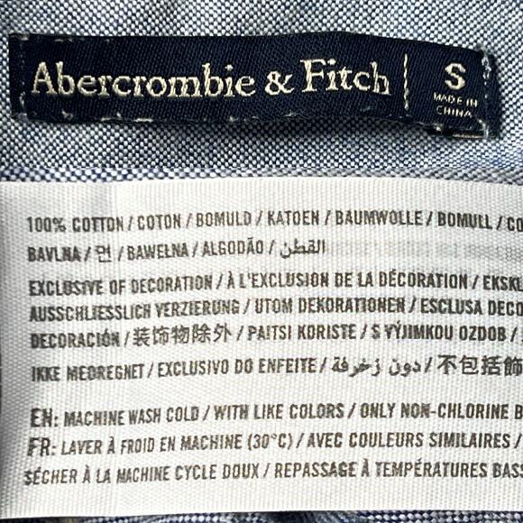 Abercrombie & Fitch Short Sleeve Chambray Shirt Dress w/ Belt & Pockets sz Small - Picture 8 of 9